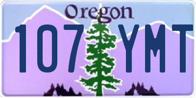 OR license plate 107YMT