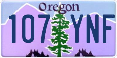 OR license plate 107YNF