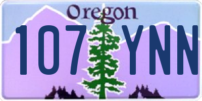 OR license plate 107YNN