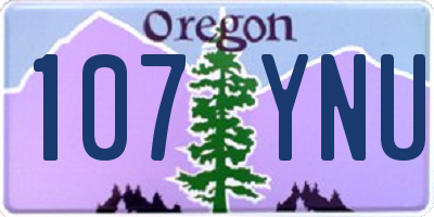 OR license plate 107YNU