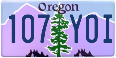 OR license plate 107YOI