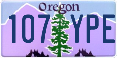 OR license plate 107YPE