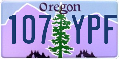 OR license plate 107YPF