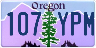 OR license plate 107YPM