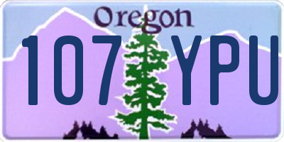 OR license plate 107YPU
