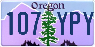 OR license plate 107YPY