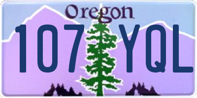 OR license plate 107YQL