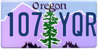 OR license plate 107YQR
