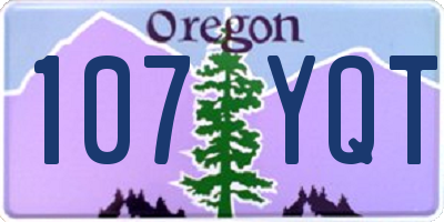 OR license plate 107YQT