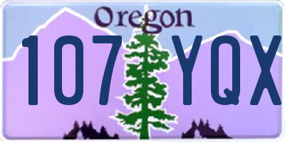 OR license plate 107YQX