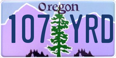 OR license plate 107YRD