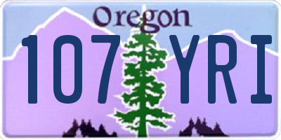 OR license plate 107YRI