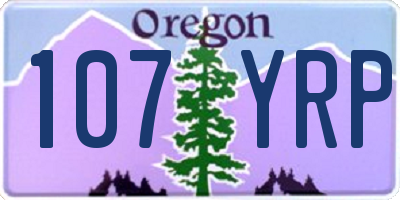 OR license plate 107YRP