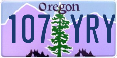 OR license plate 107YRY