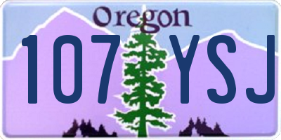 OR license plate 107YSJ