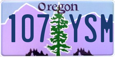 OR license plate 107YSM