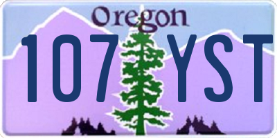 OR license plate 107YST