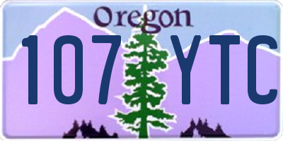 OR license plate 107YTC