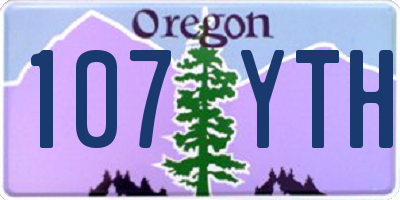 OR license plate 107YTH