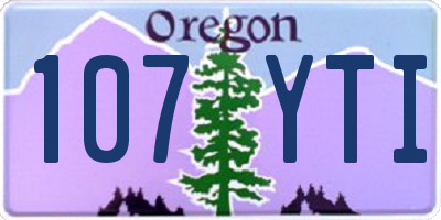 OR license plate 107YTI