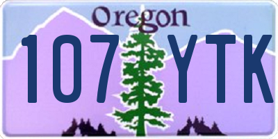 OR license plate 107YTK
