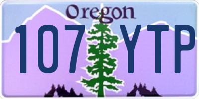 OR license plate 107YTP