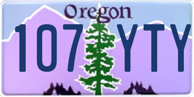 OR license plate 107YTY