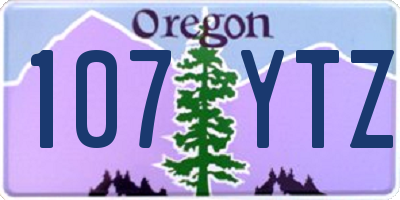 OR license plate 107YTZ