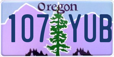 OR license plate 107YUB