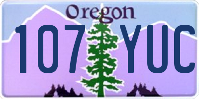 OR license plate 107YUC