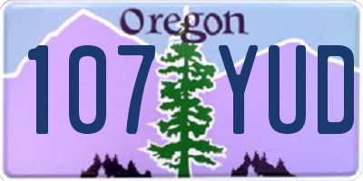 OR license plate 107YUD