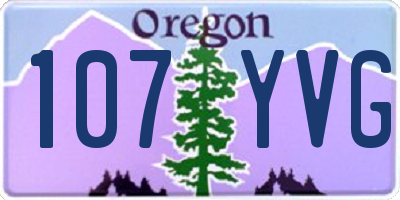 OR license plate 107YVG