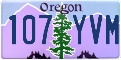 OR license plate 107YVM