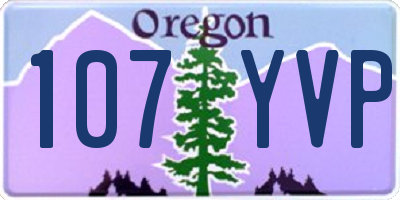 OR license plate 107YVP