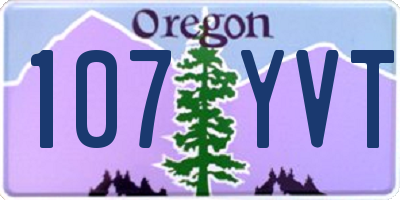 OR license plate 107YVT