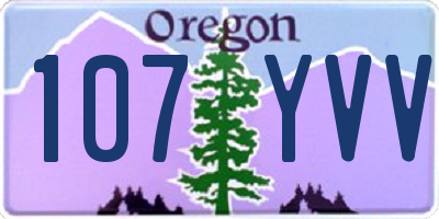 OR license plate 107YVV