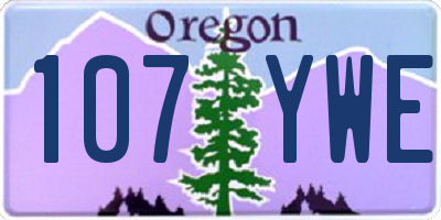 OR license plate 107YWE