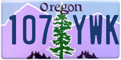 OR license plate 107YWK
