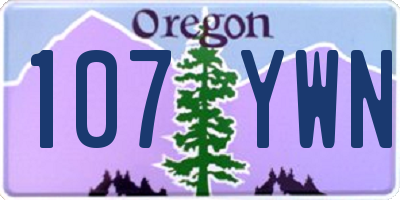 OR license plate 107YWN