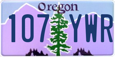 OR license plate 107YWR