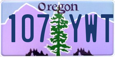 OR license plate 107YWT