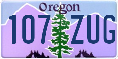 OR license plate 107ZUG