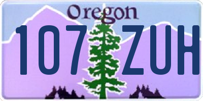 OR license plate 107ZUH