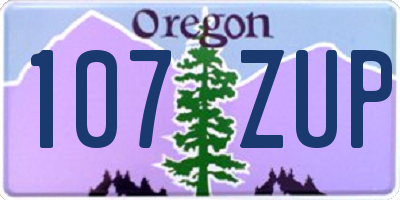 OR license plate 107ZUP