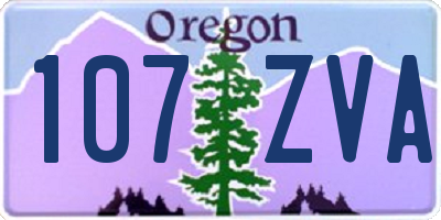 OR license plate 107ZVA