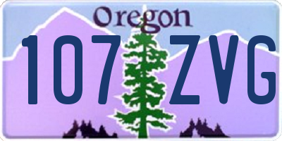 OR license plate 107ZVG