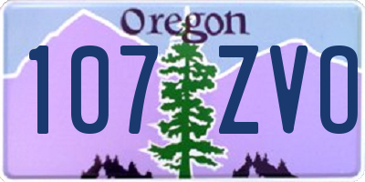 OR license plate 107ZVO