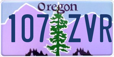 OR license plate 107ZVR
