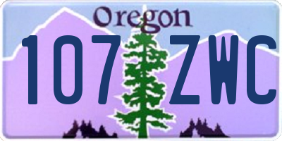 OR license plate 107ZWC
