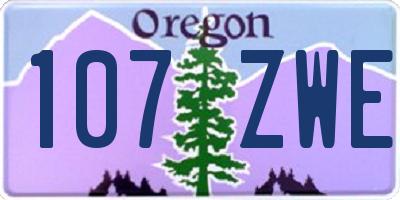OR license plate 107ZWE